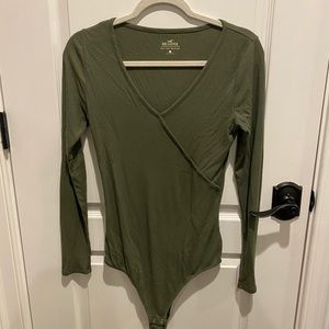 Hollister olive green bodysuit